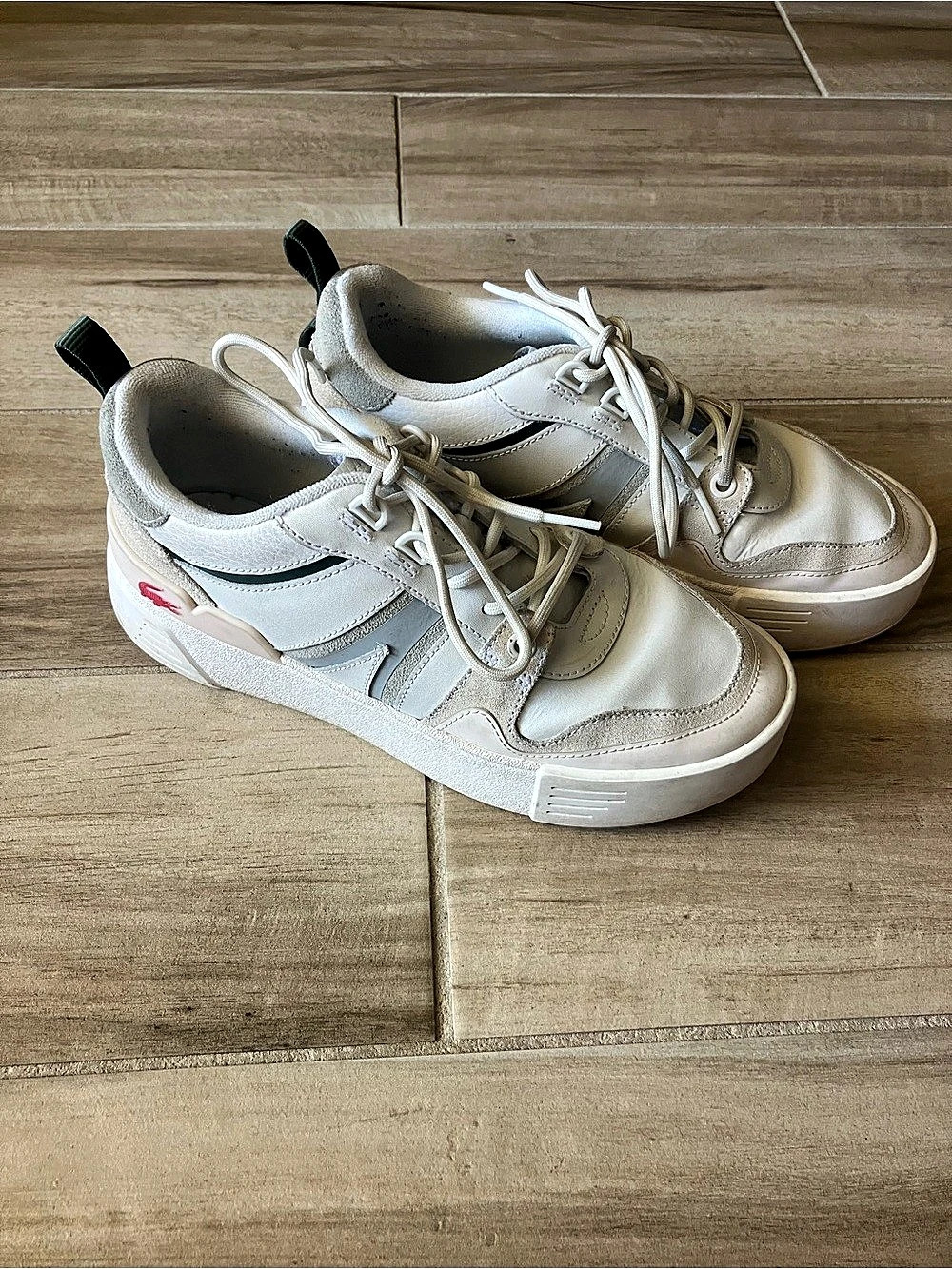 Lacoste L002 Women's Sneakers US 7.5 White & Green